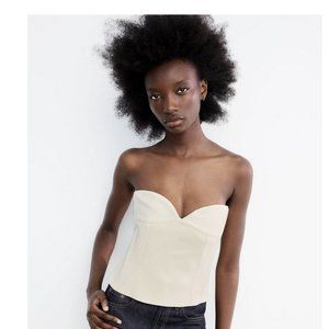 Zara Strapless bustier with sweetheart neckline